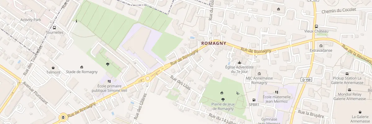 Plan du 50 Rue de Romagny à Annemasse
