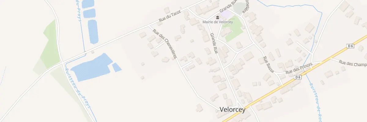 Plan du 7 Rue des Chenevieres à Velorcey