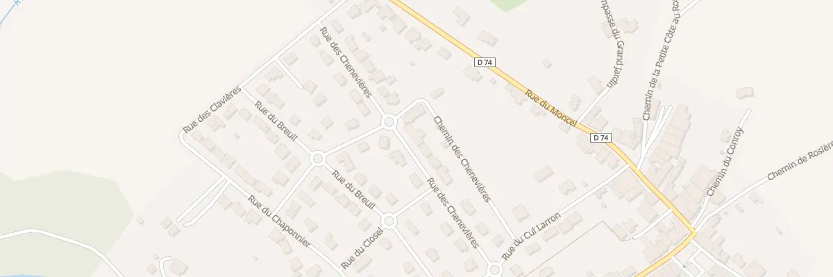 Plan du 16 Rue des Chenevières à Tonnoy
