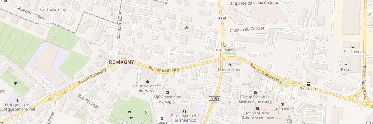 Plan du 85 Rue de Romagny à Annemasse