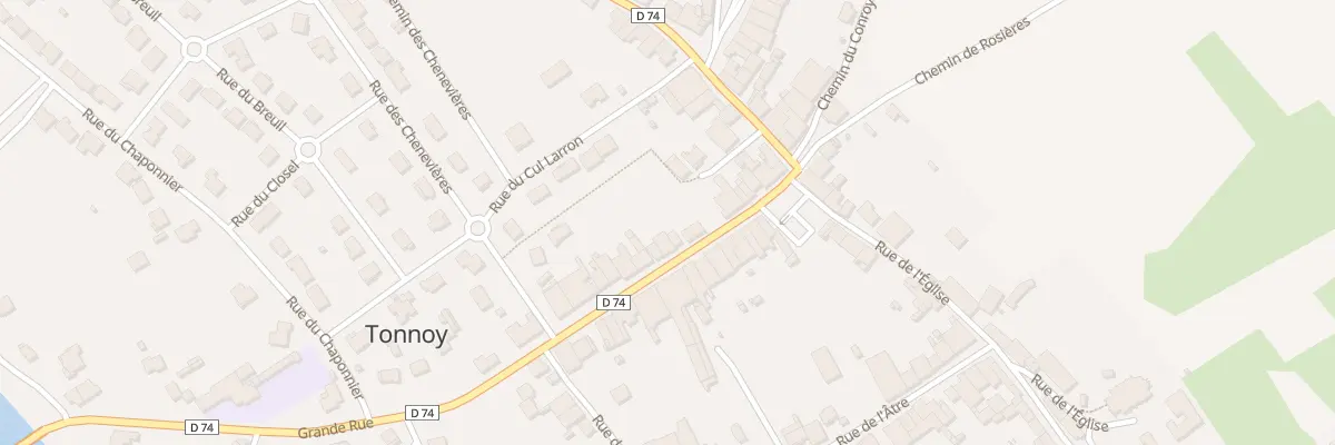 Plan du 16 Gr Grande Rue à Tonnoy