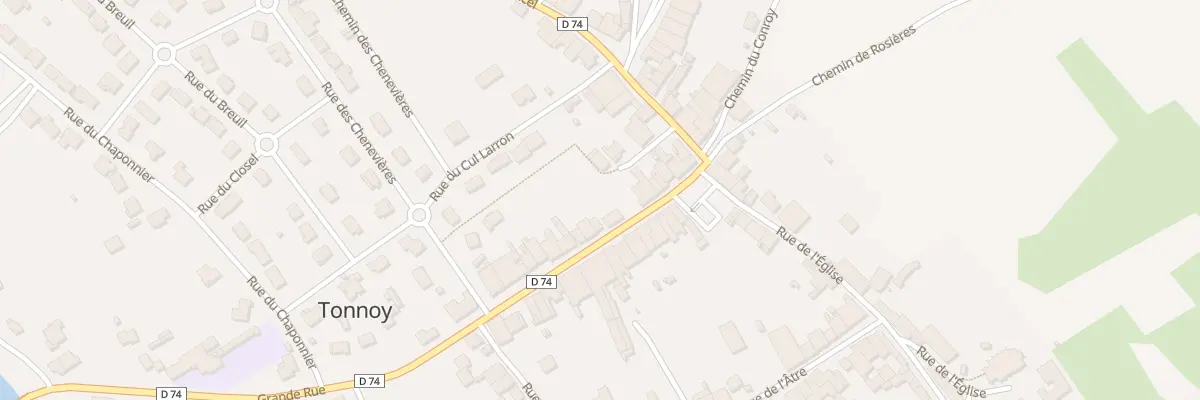 Plan du 14 Gr Grande Rue à Tonnoy