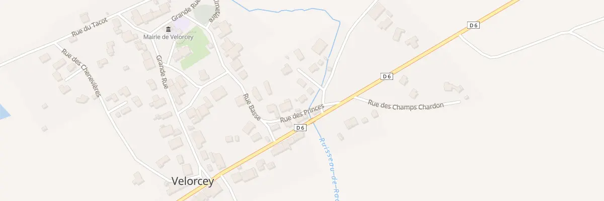 Plan du 2 Rue des Princes à Velorcey