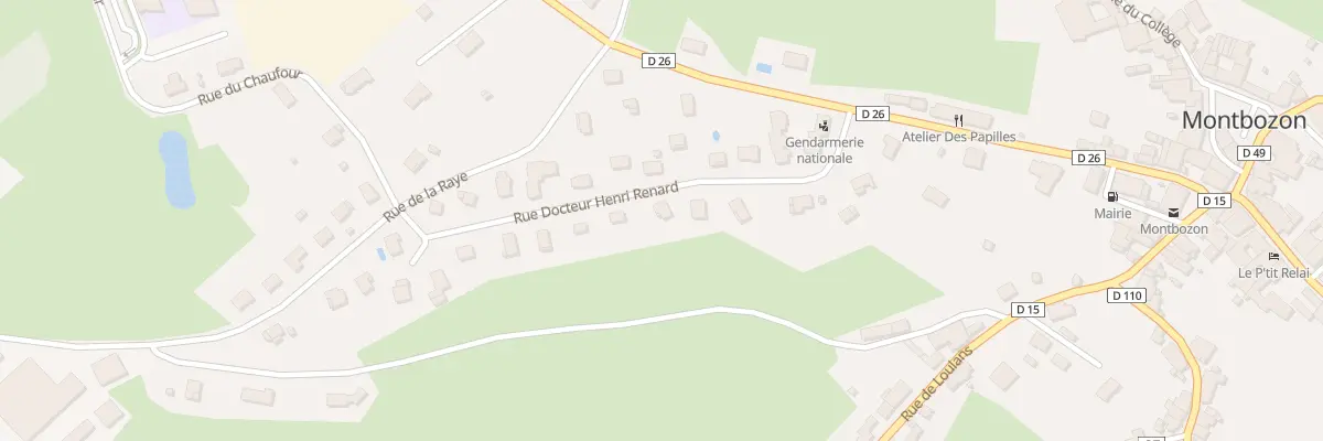 Plan du 11 Rue Docteur Henri Renard à Montbozon