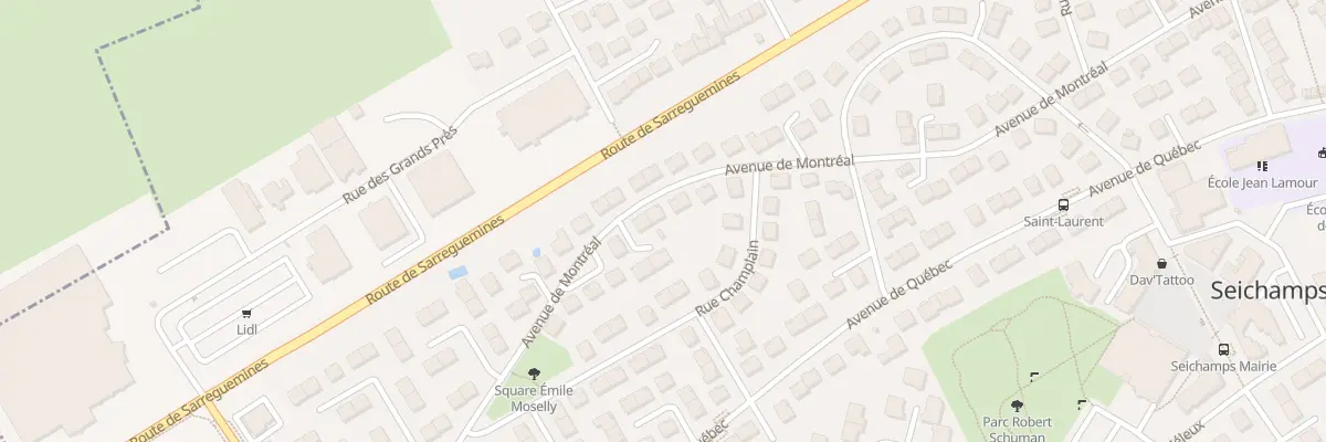 Plan du 29 Av de Montréal à Seichamps