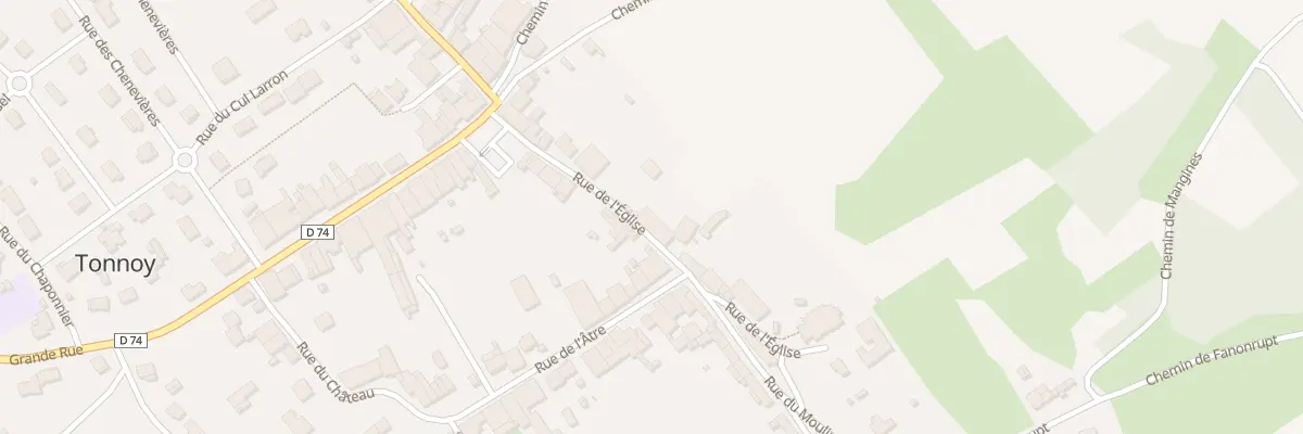 Plan du 9 Rue de l’Eglise à Tonnoy