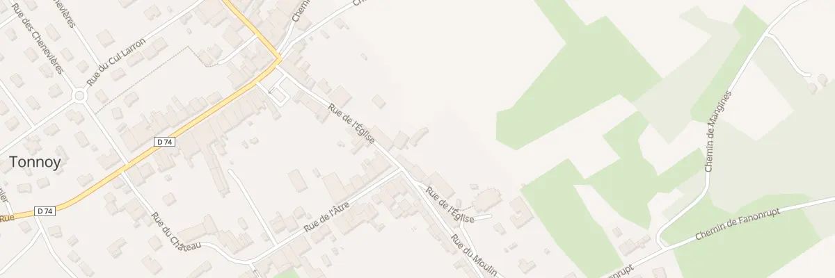 Plan du 13 Rue de l’Eglise à Tonnoy
