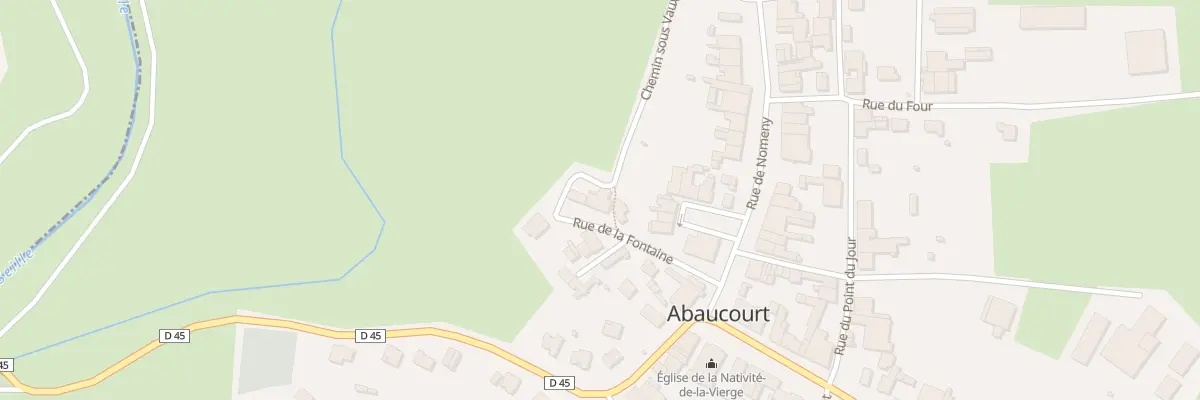 Plan du 3 Rue de la Fontaine à Abaucourt