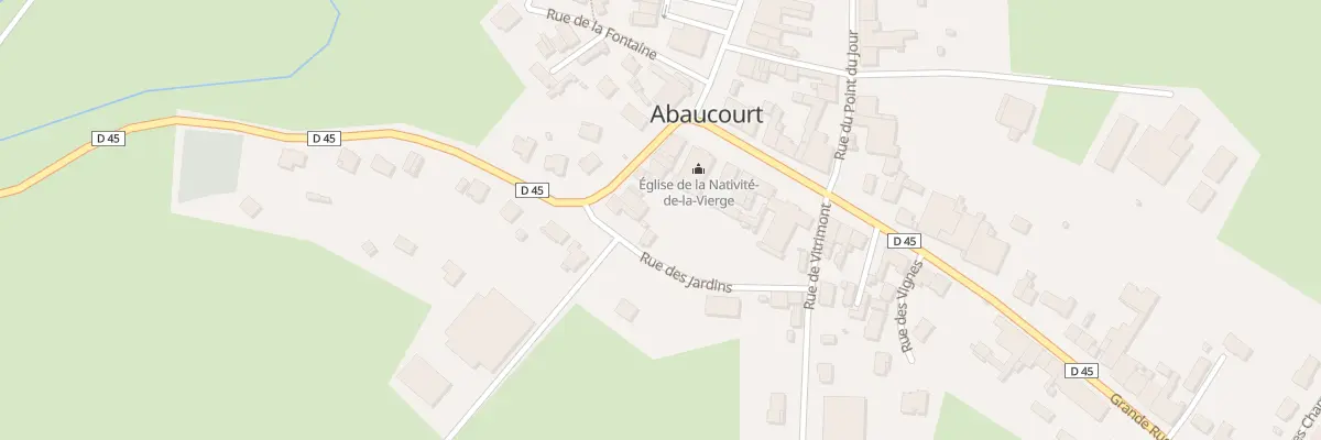 Plan du 2 Rue des Jardins à Abaucourt