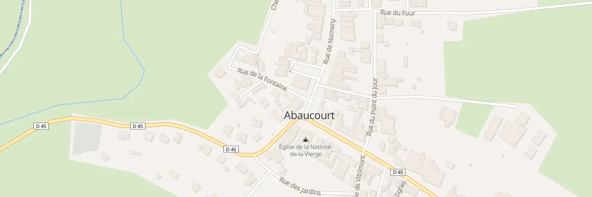 Plan du 2 Rue de la Fontaine à Abaucourt