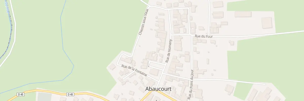 Plan du 9001 Rue de Nomeny à Abaucourt
