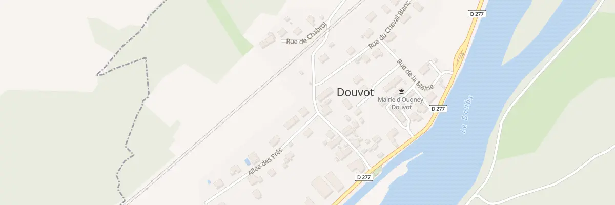 Plan du 2 All des Pres à Ougney-Douvot