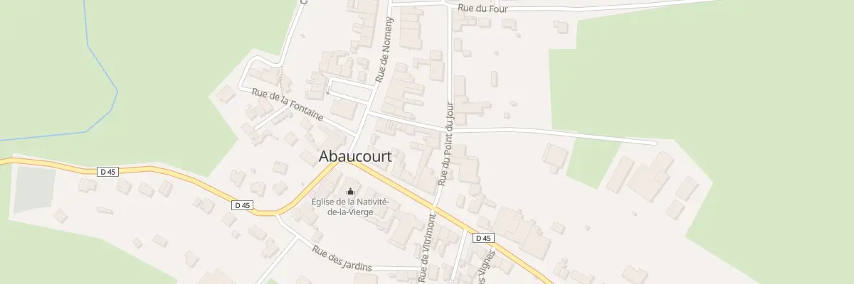 Plan du 2 Rue du Point du Jour à Abaucourt