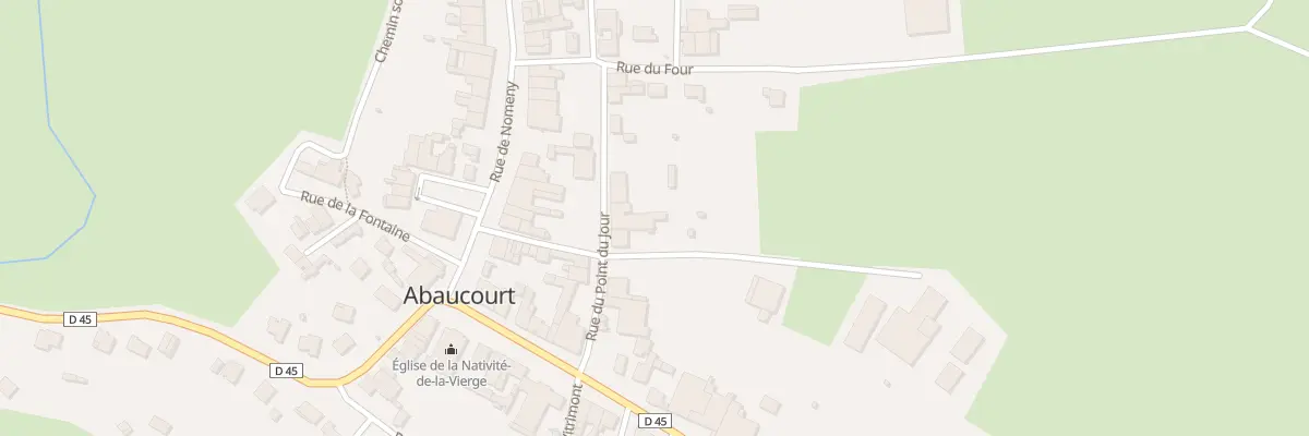Plan du 7 Rue du Point du Jour à Abaucourt