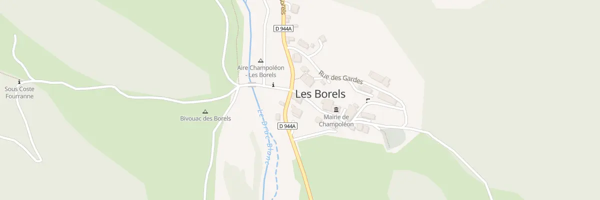 Plan du 5011 Les Borels à Champoléon