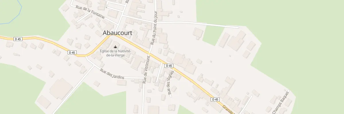 Plan du 10 Rue Grande Rue à Abaucourt