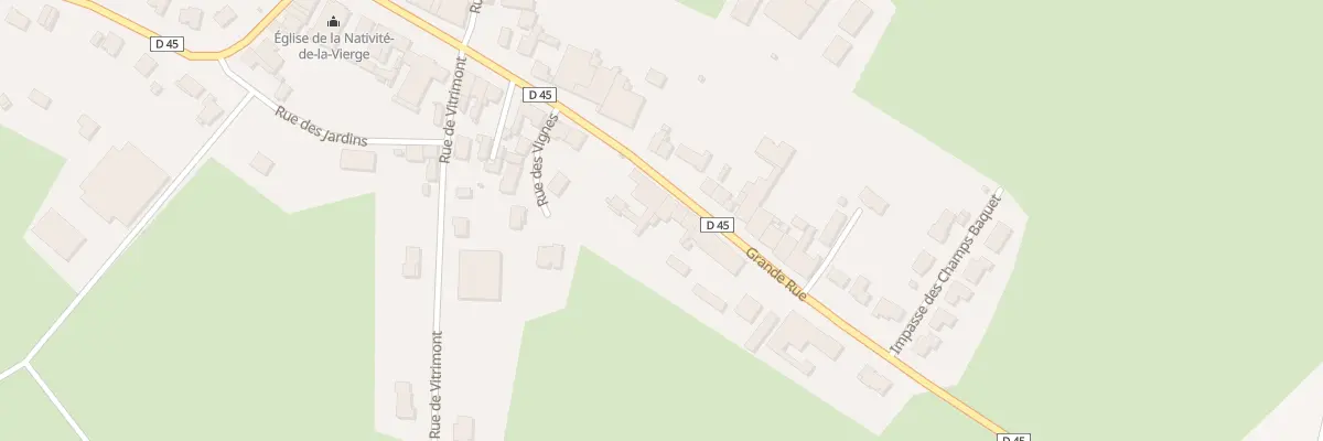 Plan du 25 Rue Grande Rue à Abaucourt