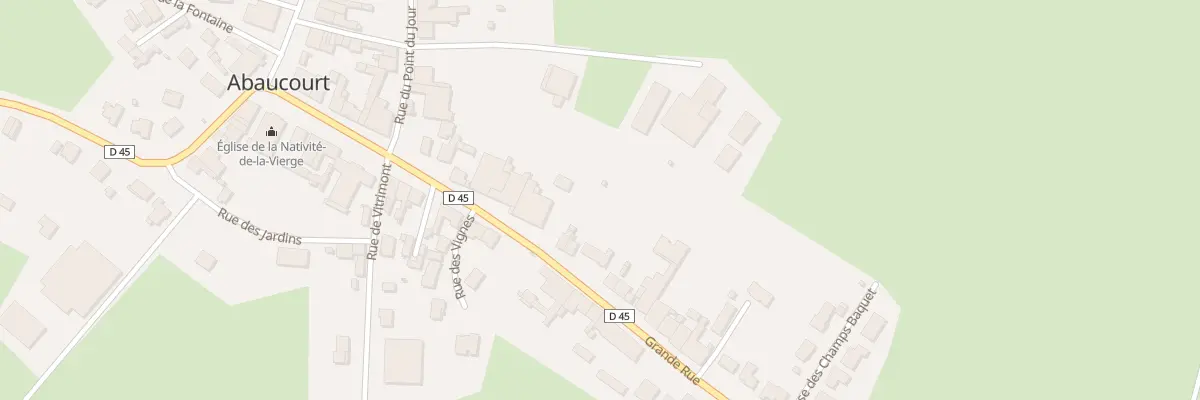 Plan du 18 Rue Grande Rue à Abaucourt