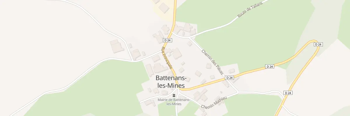 Plan du 6 Rue Principale à Battenans-les-Mines