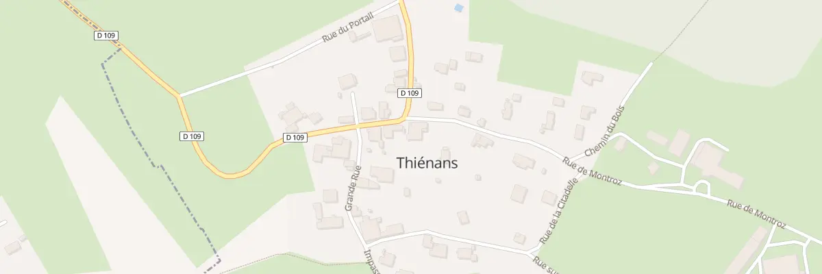 Plan du 2 Rte de Montroz à Thiénans