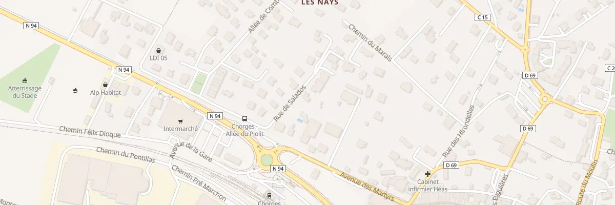 Plan du 5006 Le Marais Derriere l’Hopit à Chorges