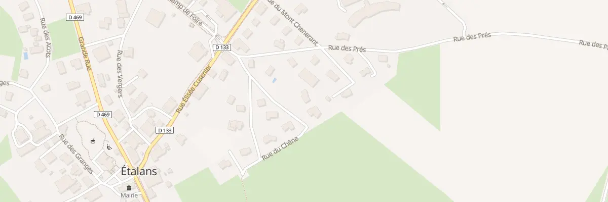 Plan du 20 Rue du Chêne à Étalans