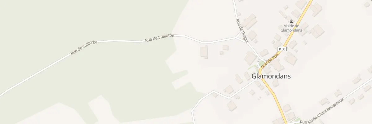 Plan du 5 Rue de Vuillorbe à Glamondans