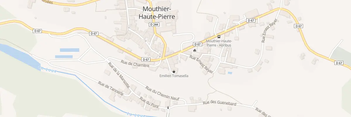 Plan du 14 Rte des Gorges de Nouailles à Mouthier-Haute-Pierre