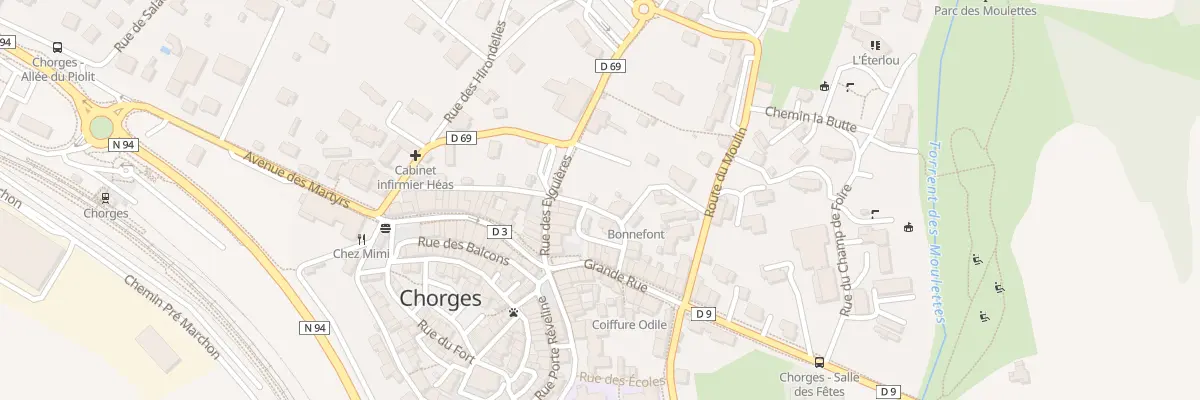 Plan du 9003 Rue de l’Hôpital à Chorges