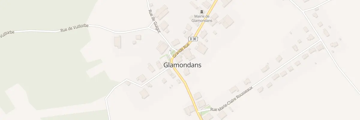 Plan du 1 Rue du Charme à Glamondans