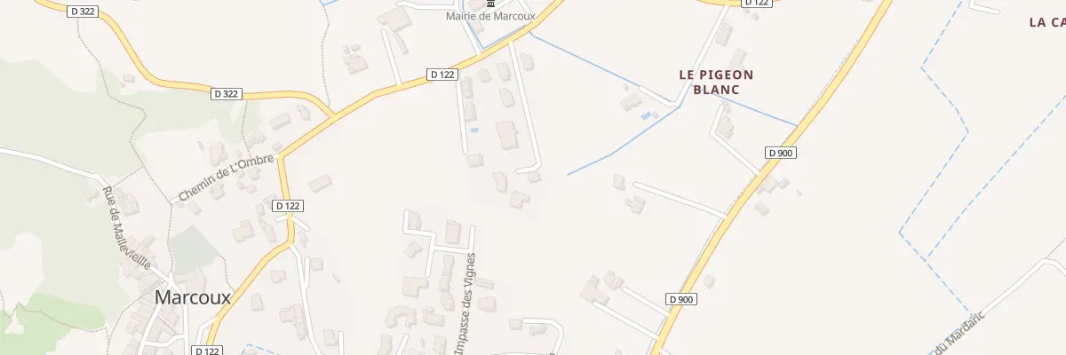 Plan du 409 Rte Route du Pigeon Blanc à Marcoux