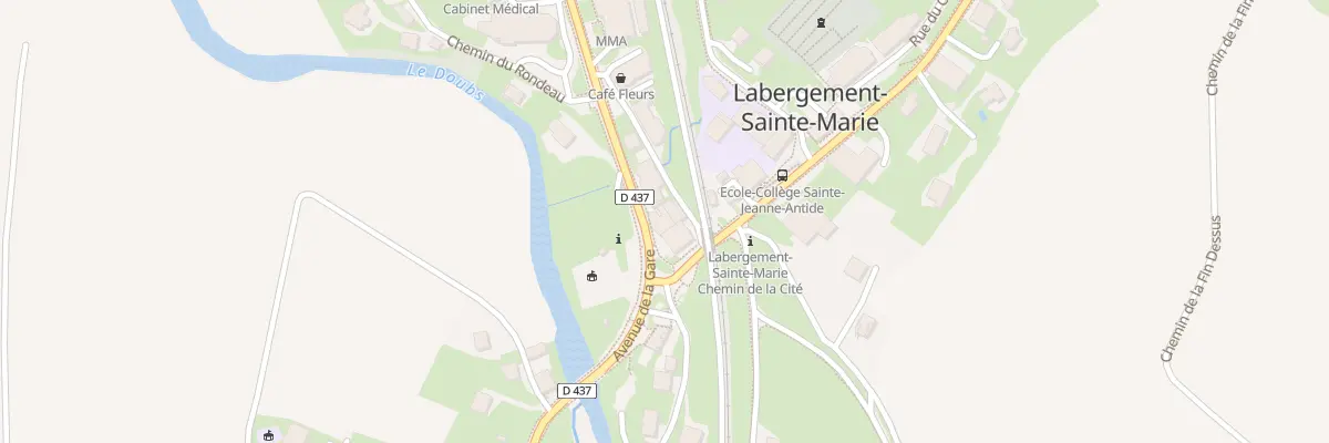 Plan du 2 Av de la Gare à Labergement-Sainte-Marie