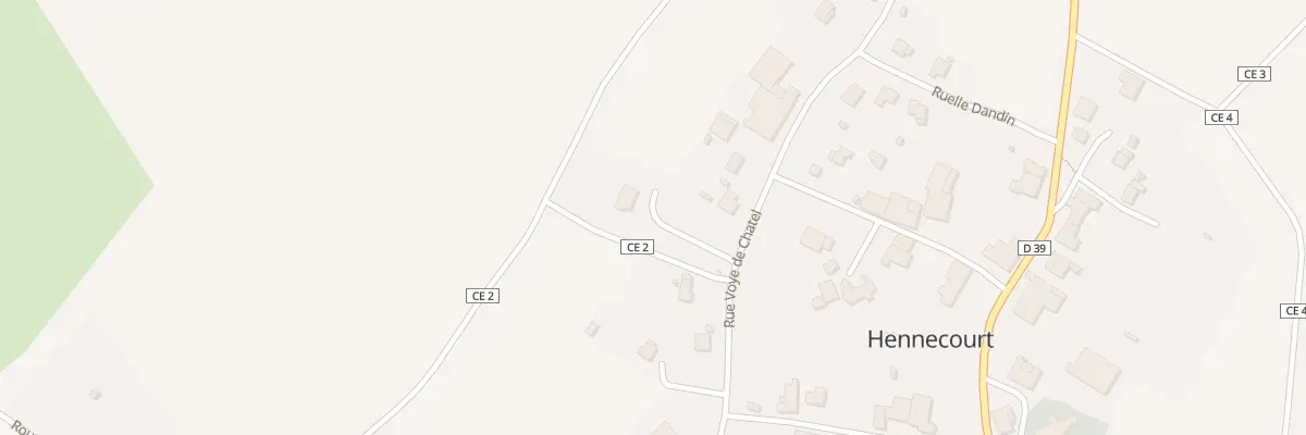 Plan du 594 Rue Voye de Chatel à Hennecourt