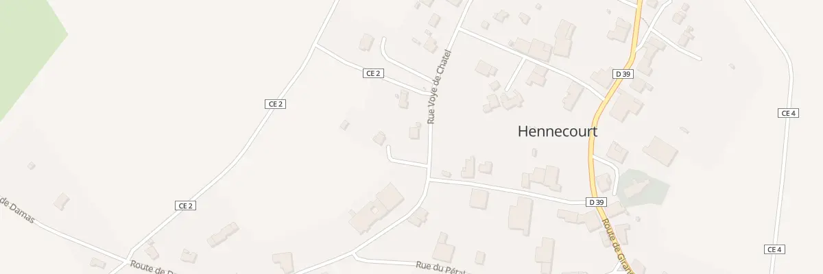 Plan du 658 Rue Voye de Chatel à Hennecourt