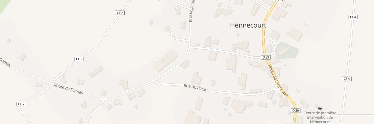 Plan du 739 Rue Voye de Chatel à Hennecourt