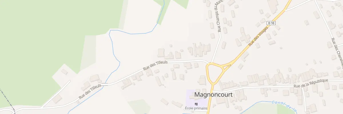 Plan du 20 Rue des Tilleuls à Magnoncourt
