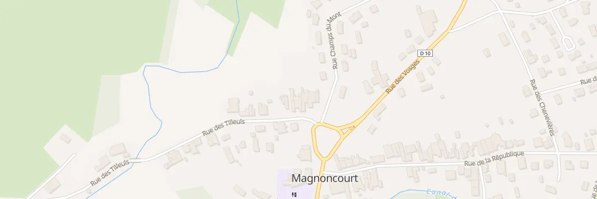 Plan du 10 Rue des Tilleuls à Magnoncourt