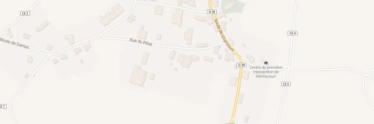 Plan du 95 Rue du Petal à Hennecourt
