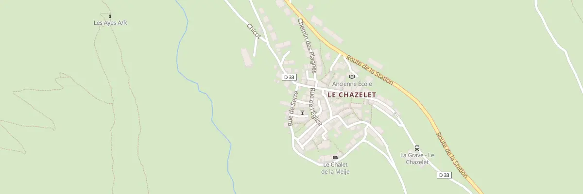Plan du 5385 Le Chazelet à La Grave