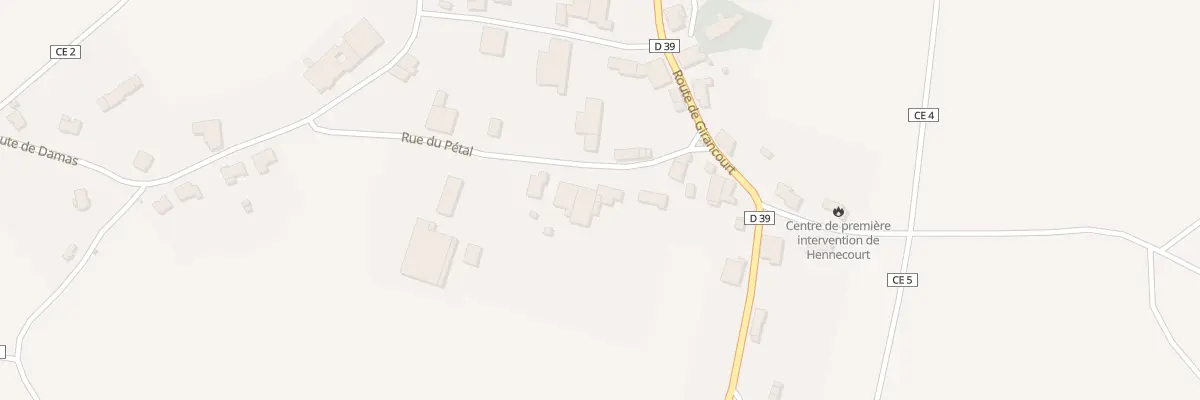 Plan du 95B Rue du Petal à Hennecourt