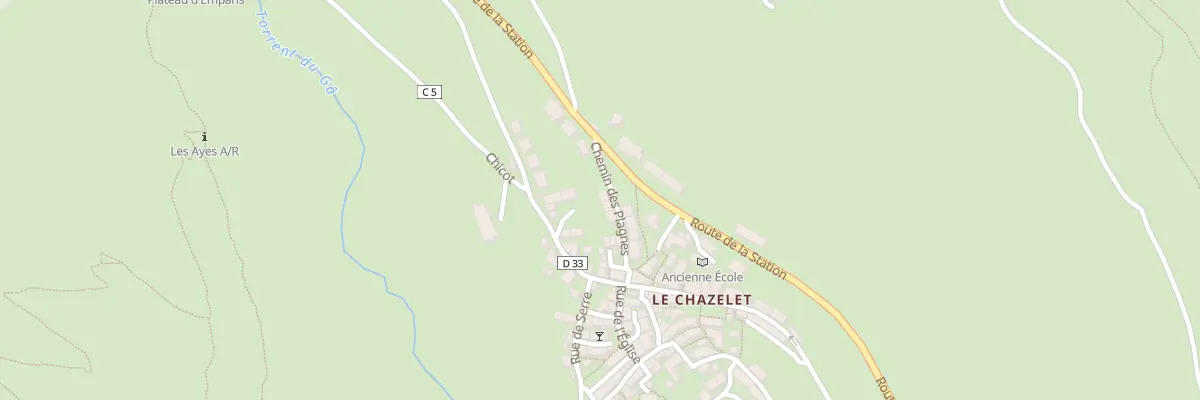 Plan du 5636 Le Chazelet à La Grave