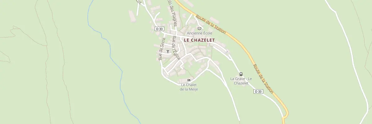 Plan du 5434 Le Chazelet à La Grave