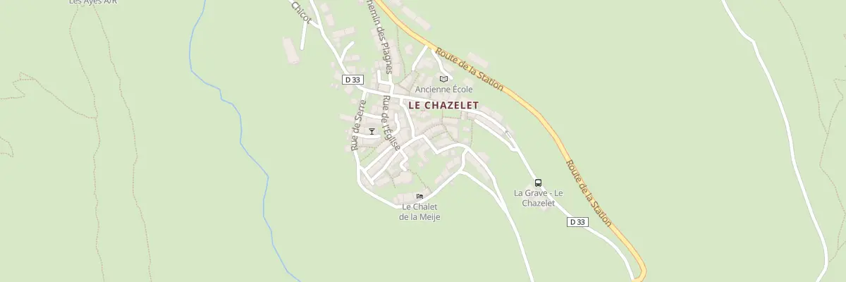 Plan du 5452 Le Chazelet à La Grave