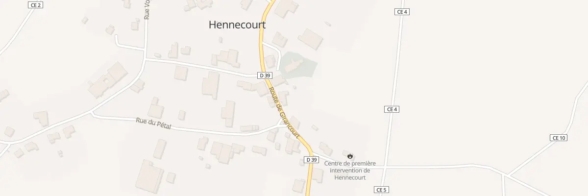 Plan du 43 Rte de Girancourt à Hennecourt