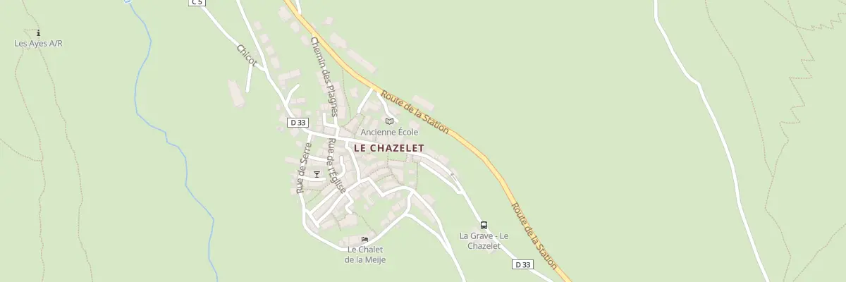 Plan du 5073 Le Chazelet à La Grave