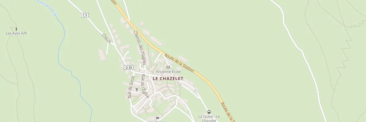 Plan du 5464 Le Chazelet à La Grave