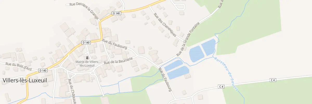Plan du 14 Rue du Faubourg à Villers-lès-Luxeuil