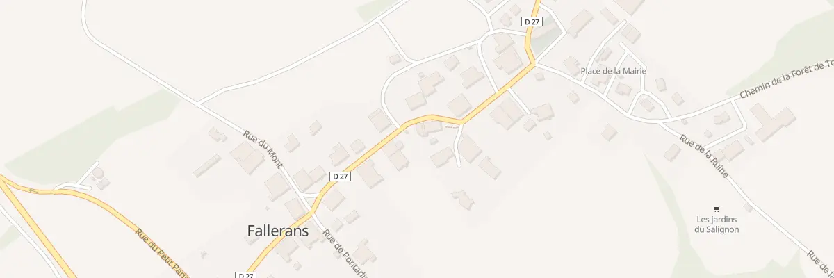Plan du 20 Rue Grande Rue à Fallerans