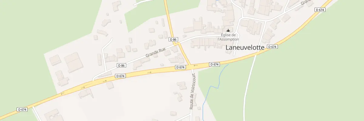 Plan du 2 Rte Departementale 674 à Laneuvelotte