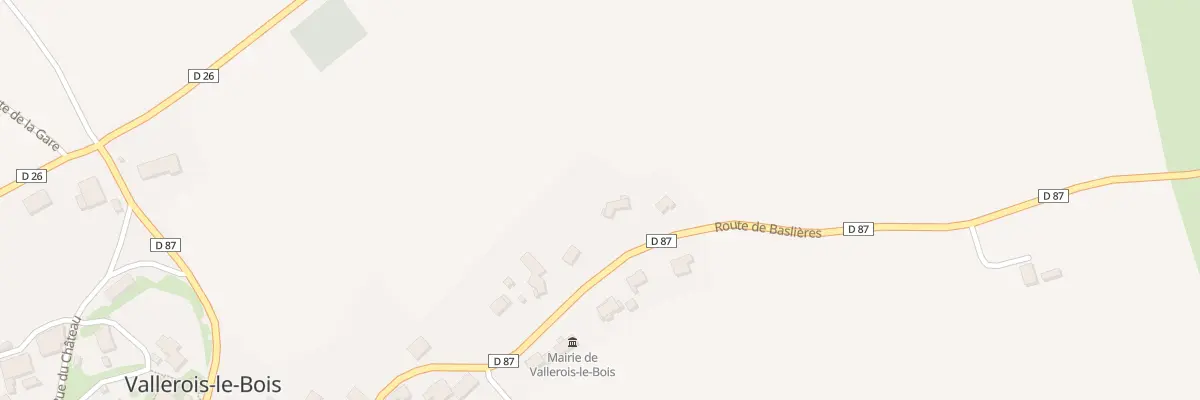 Plan du 23 Rte de Baslieres à Vallerois-le-Bois